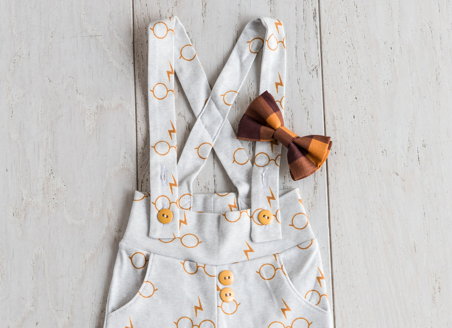 Baby Boy Leggings with Suspenders - Harry Potter Glasses