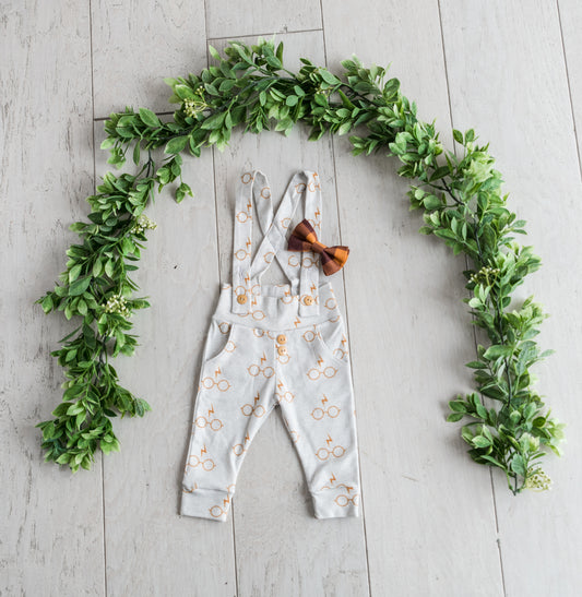 Baby Boy Leggings with Suspenders - Harry Potter Glasses